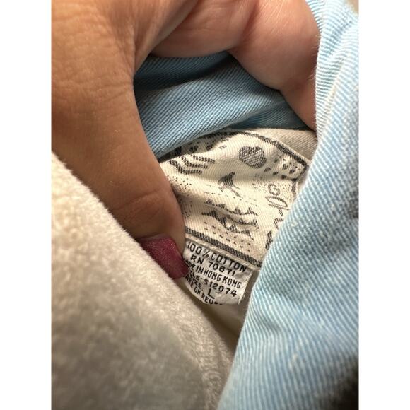 Vintage Gotcha Long Sleeve Pocket Polo Pullover White Men's Size Large Surf - Picture 11 of 11